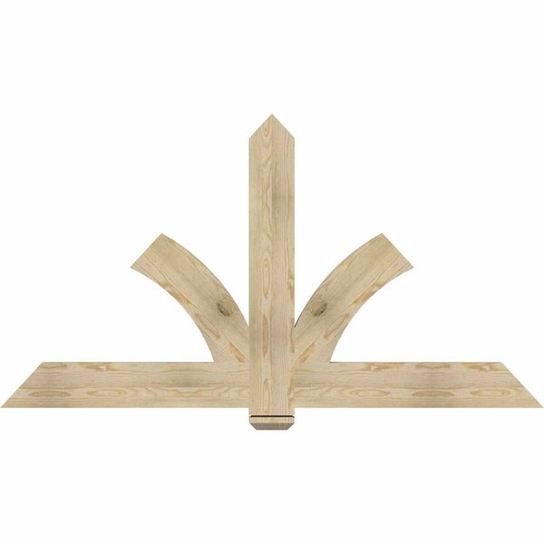Ekena Millwork Redmond Rough Sawn Timber Gable Bracket, Douglas Fir, 72"W x 39"H x 2"D x 6"F, 13/12 Pitch GBW072X39X0206RED00RDF - main
